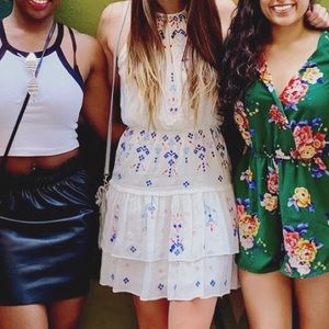 Gorgeous white embroidered dress by Parker!